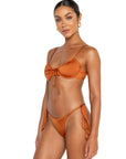 nora bottoms espresso brown tie side adjustable bikini bottoms