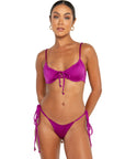 nora top iris purple underwired adjustable bikini top