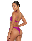 nora top iris purple underwired adjustable bikini top