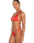 Jodie top anguria red triangle adjustable bikini top