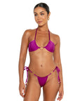 Jodie top iris purple triangle adjustable bikini top