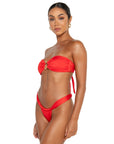 Xenia top anguria red bandeau bikini top supportive