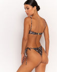 leopard pattern underwired bikini top
