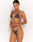 GISELLE LEOPARDO - HALTER BIKINI TOP