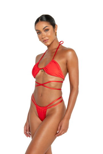 sicily bottoms anguria red double strap bikini bottoms