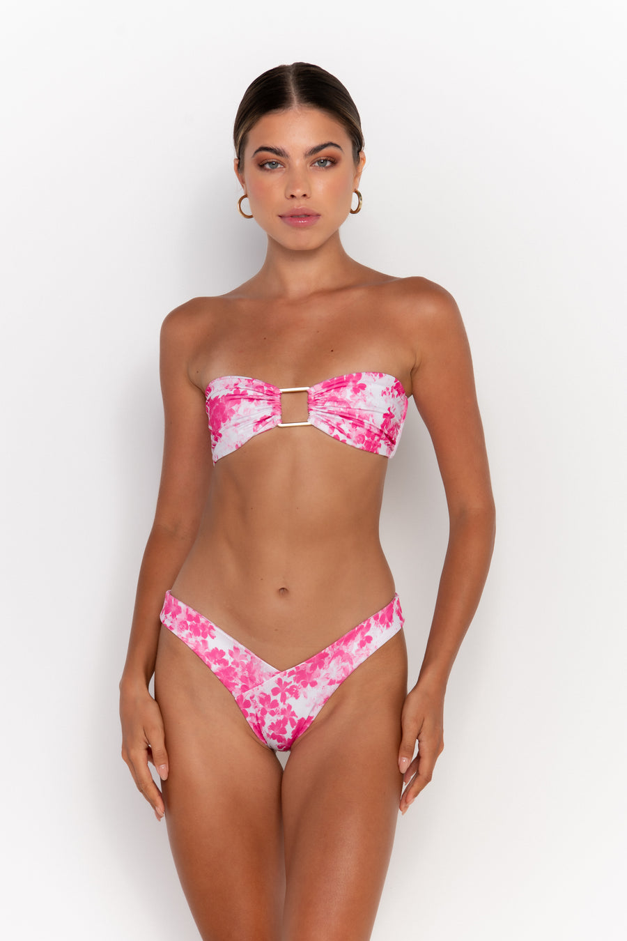 XENIA PEONIES - BANDEAU BIKINI TOP