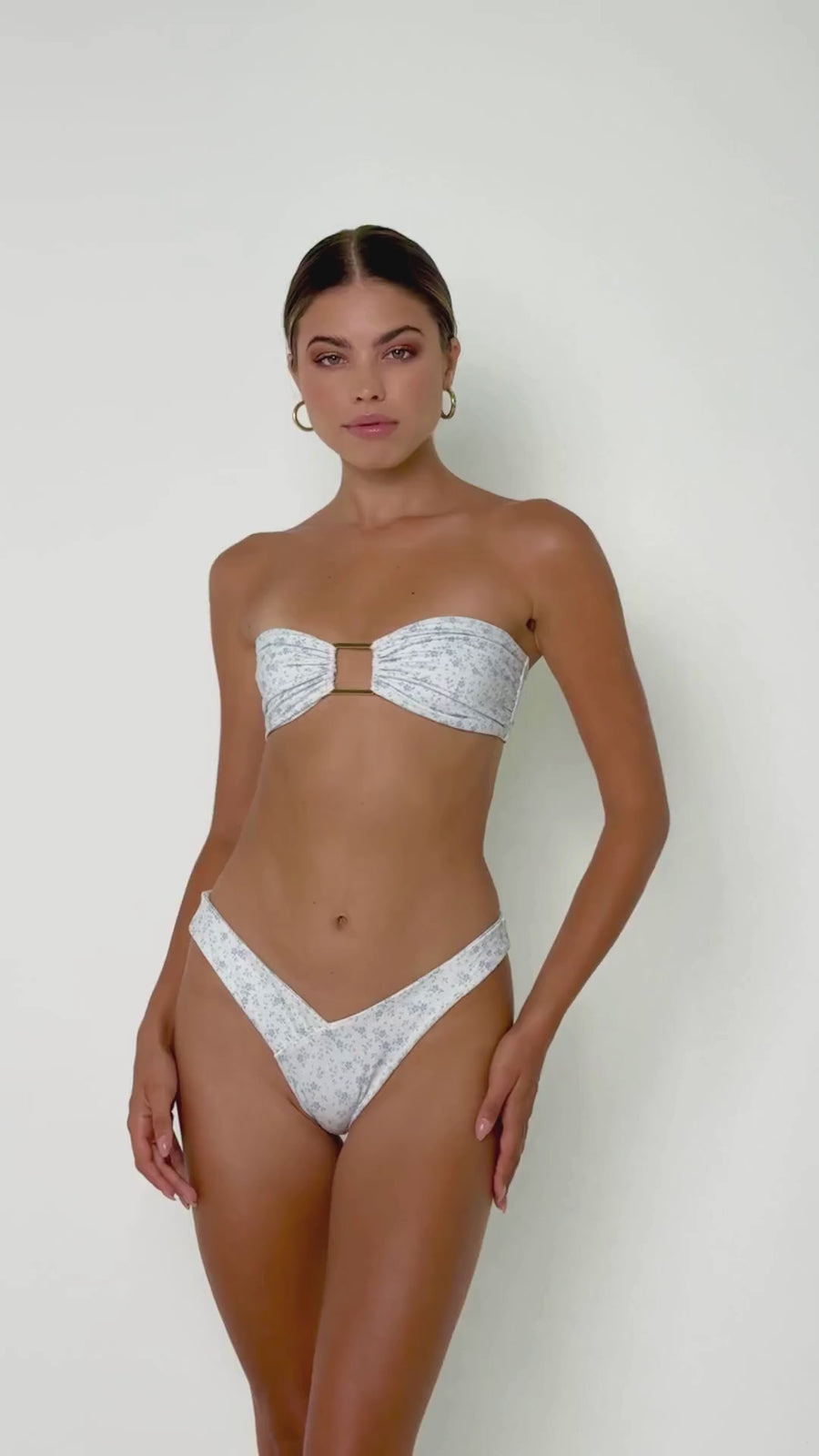 XENIA FLORAL - BANDEAU BIKINI TOP