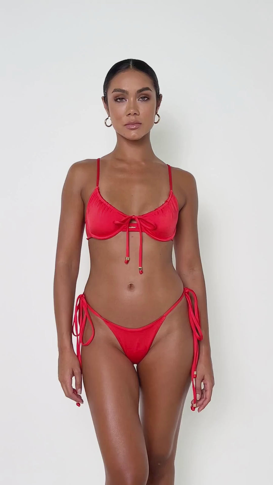 nora bottoms anguria red tie side adjustable bottoms